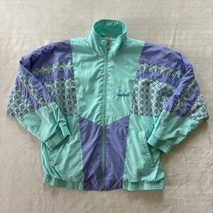 Large Vintage Blue and Purple Budmil Track Jacket - READ